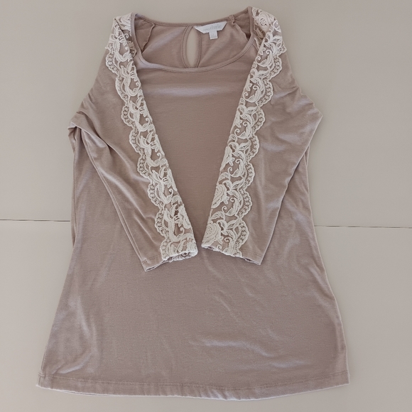 Charming Charlie Lace Rose Embroidered Top Women's Size Small - Picture 5 of 12